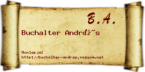 Buchalter András névjegykártya